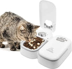 Automatic Wet Food Cat Feeder, 1-48 Hours Smart Timer Pet Feeder with LED Display for 2 Cats, Dry or Semi-Moist Pet Food Dispenser for Kitten and Puppy | Lilac Pets