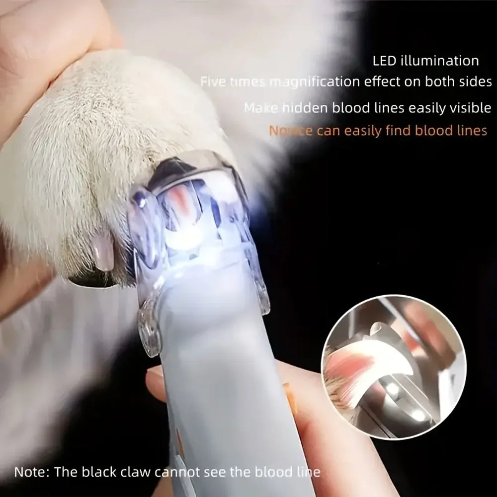 LED Light Pet Nail Clippers - Great for Trimming Cat and Dog Nails and Claws, 5x Magnification | Lilac Pets