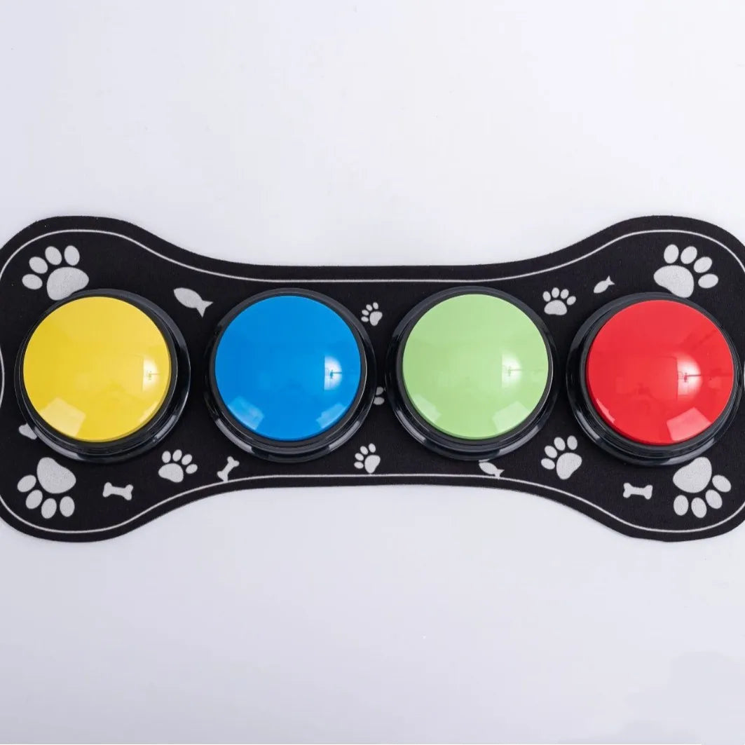 4PCS Dog Button Dog Communication Buttons With Nonslip Mat | Lilac training