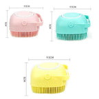Soft Silicone Dog Cat Brush Pet Shampoo Massager Bath Brush | Lilac Pets
