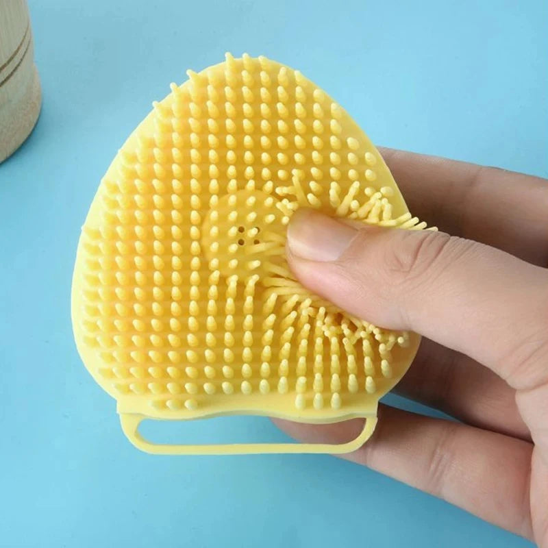 Soft Silicone Dog Cat Brush Pet Shampoo Massager Bath Brush | Lilac Pets