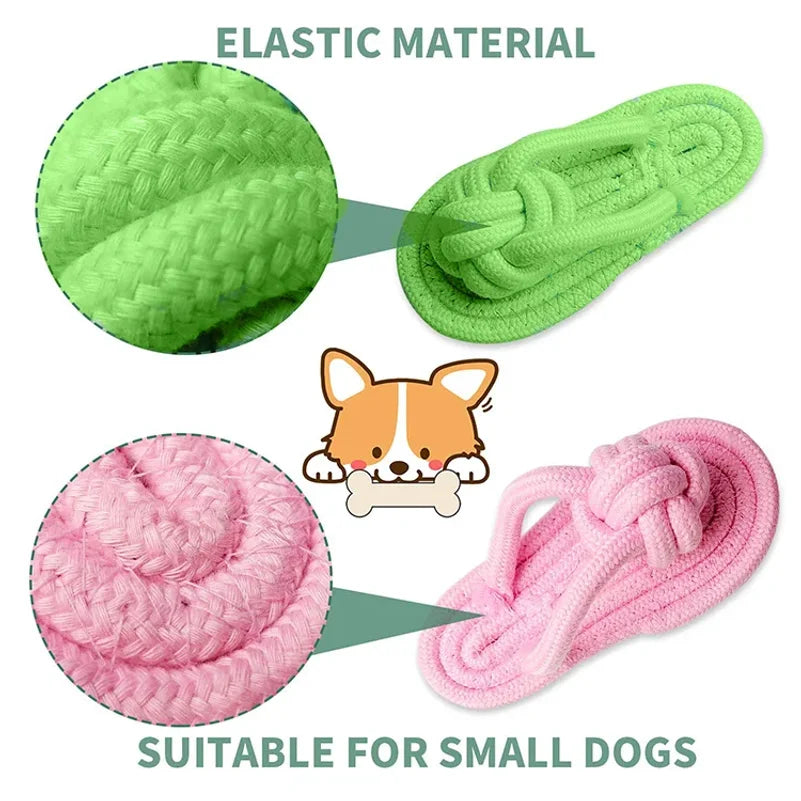 Dog Chewing Toy Cotton Slipper Rope Toy | Lilac Toys