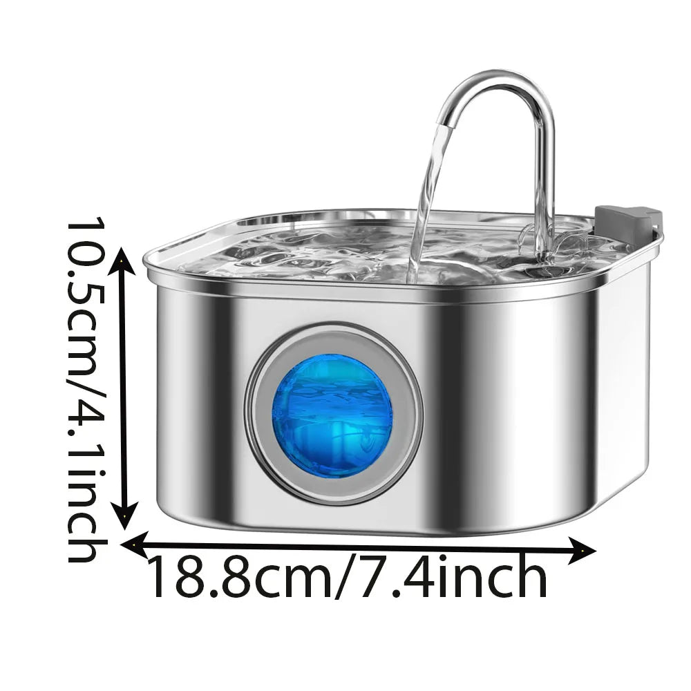 Transparent Window Cat Water Dispenser with Sensor 3.2L/108oz | Lilac Fountain