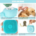 Soft Silicone Dog Cat Brush Pet Shampoo Massager Bath Brush | Lilac Pets