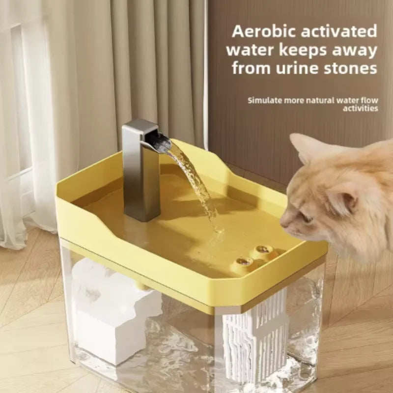 Cat Water Fountain with Auto Filter Transparent Anti-Dry | Lilac Fountain