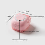 Soft Silicone Dog Cat Brush Pet Shampoo Massager Bath Brush | Lilac Pets