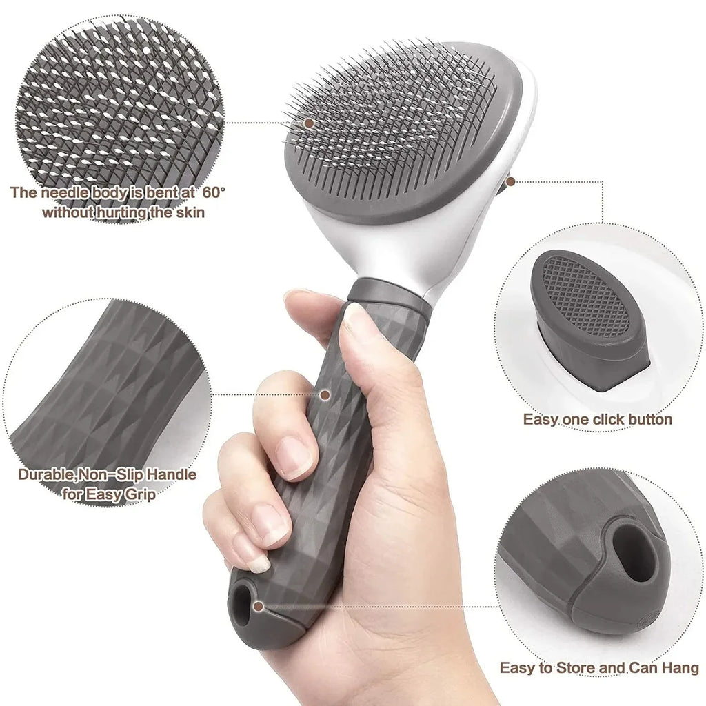 Self-Cleaning Pet Hair Remover Brush | Lilac Pets