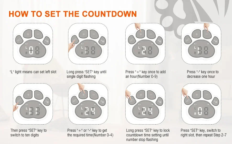Automatic Wet Food Cat Feeder, 1-48 Hours Smart Timer Pet Feeder with LED Display for 2 Cats, Dry or Semi-Moist Pet Food Dispenser for Kitten and Puppy | Lilac Pets