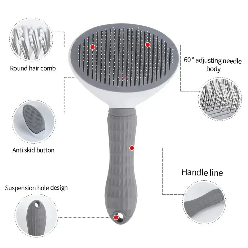 Self-Cleaning Pet Hair Remover Brush | Lilac Pets