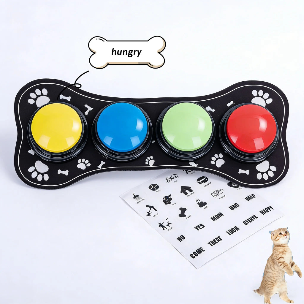 4PCS Dog Button Dog Communication Buttons With Nonslip Mat | Lilac training
