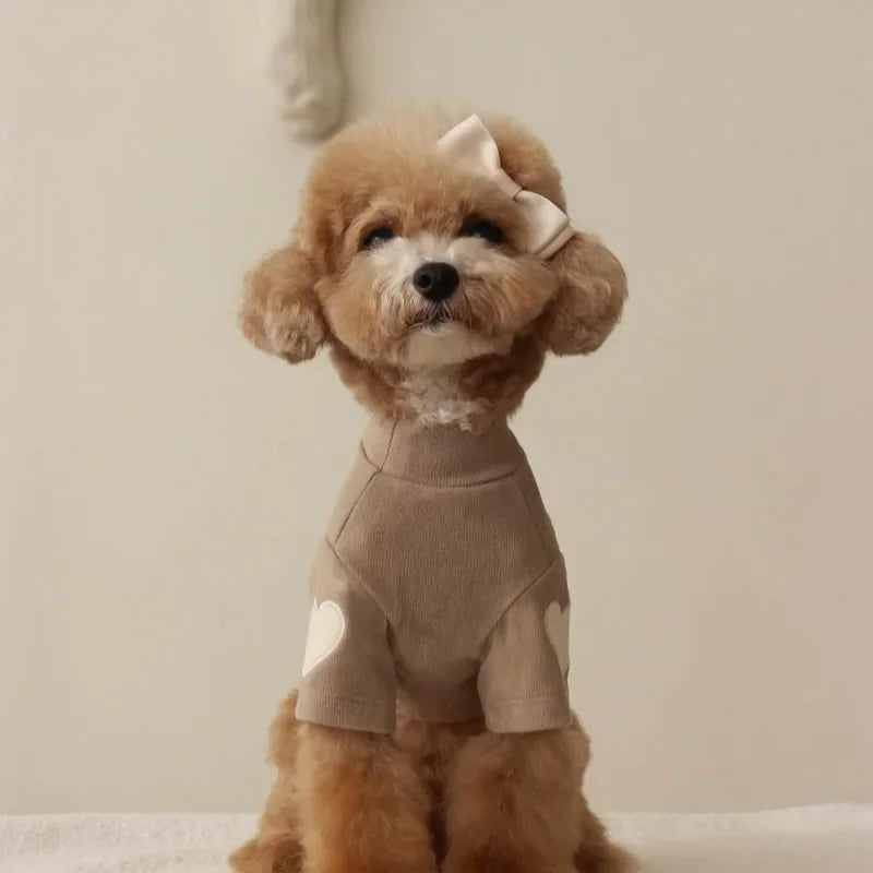 Love Winter Warm Pet Dog Clothes Cute Love Bear Teddy | Lilac Style