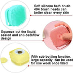 Pet Bathing Brush Soft Silicone Massager | Lilac Pets