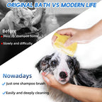 Soft Silicone Dog Cat Brush Pet Shampoo Massager Bath Brush | Lilac Pets