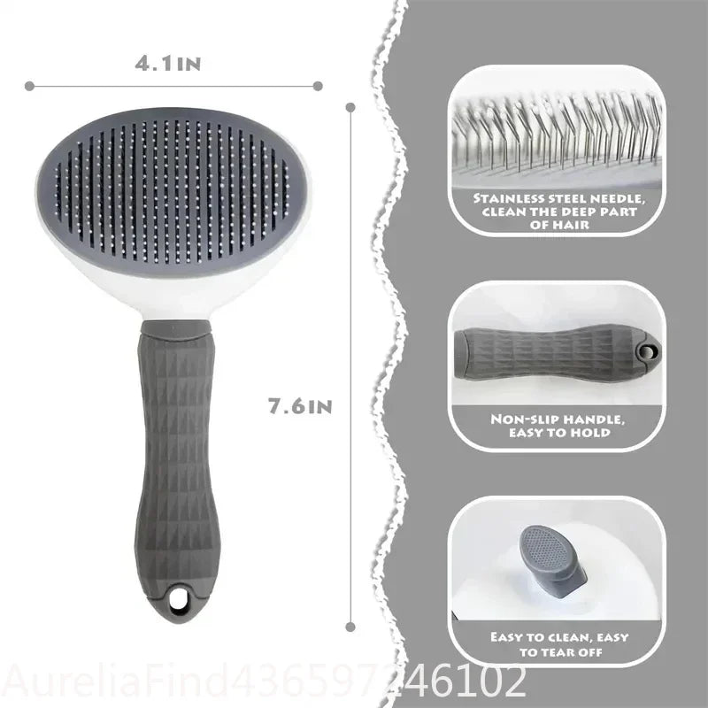 Self-Cleaning Pet Hair Remover Brush | Lilac Pets