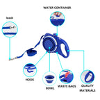 Pet Leash Multifunctional Retractable Water Storage Dog Leash 4 And 1 Adjustable | Lilac Walk