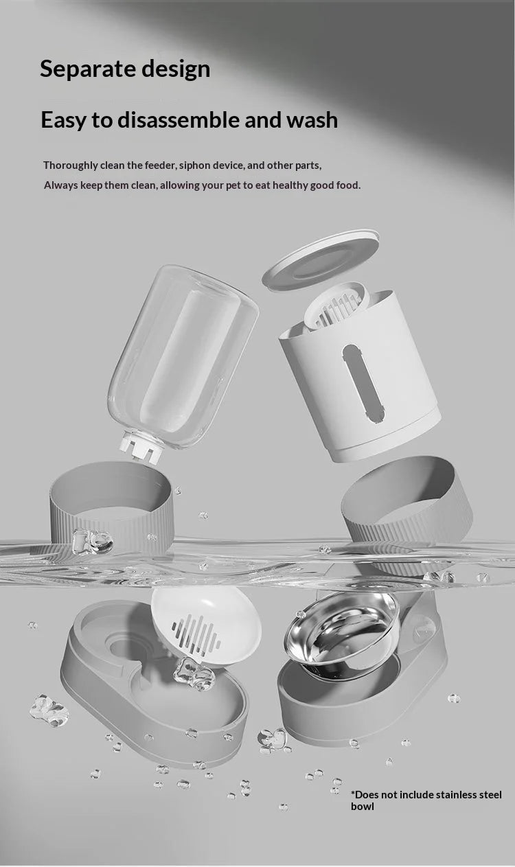 Large Capacity Automatic Pet Feeder and Water Dispenser All in One | Lilac Pets