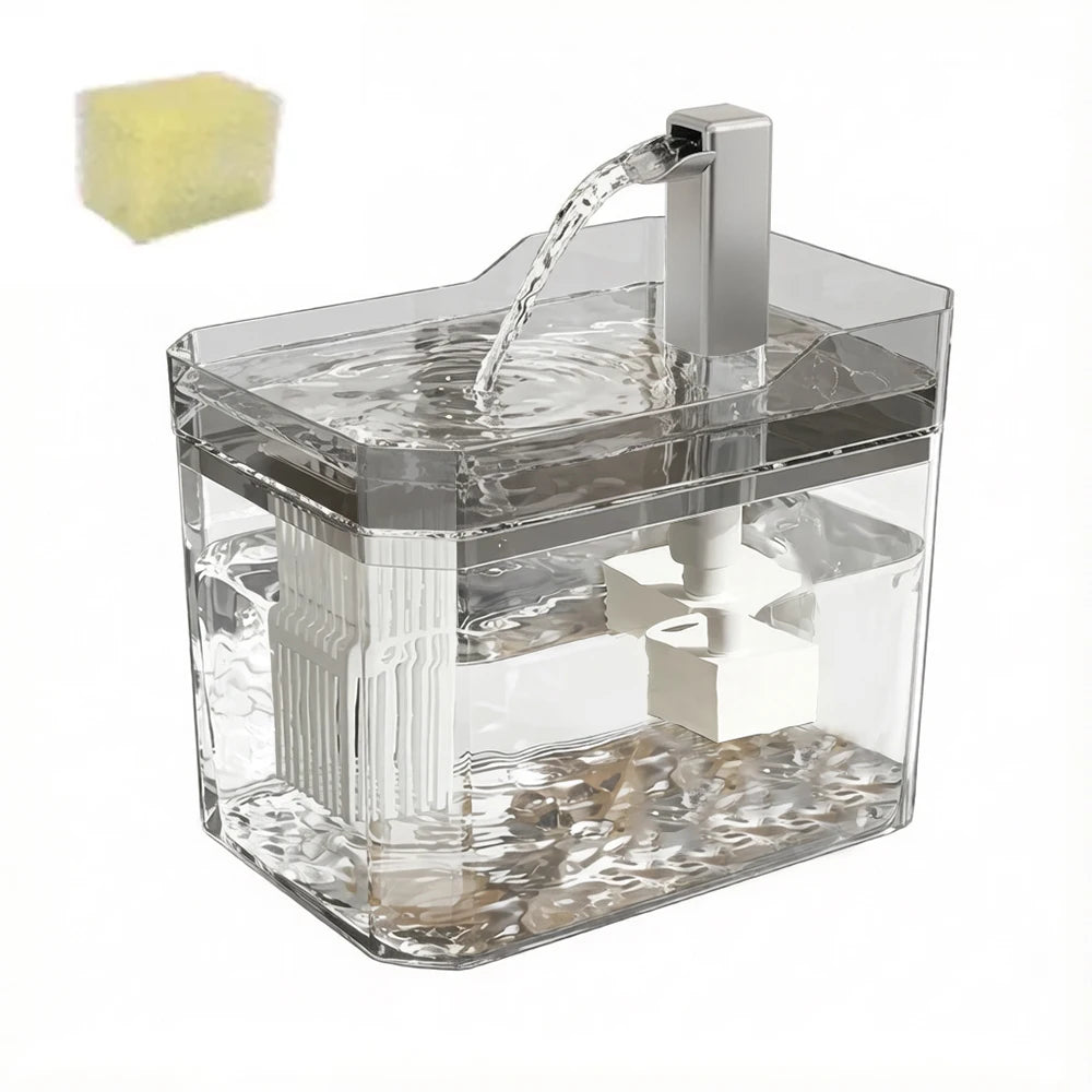 Cat Water Fountain with Auto Filter Transparent Anti-Dry | Lilac Fountain