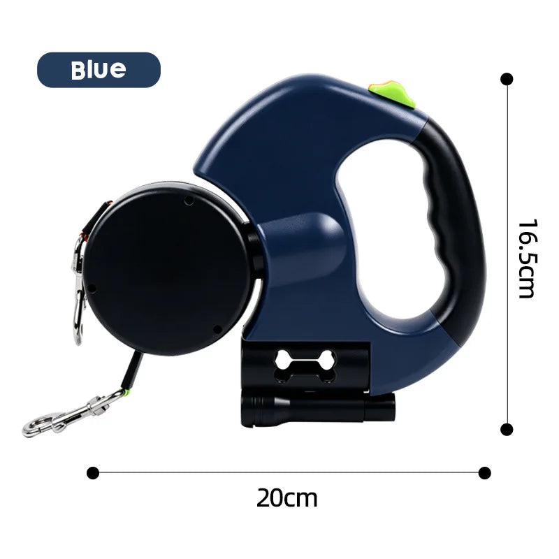 Double-Ended Retractable Pet Leash 8m Reflective Nylon Webbing 360° | Lilac Walk