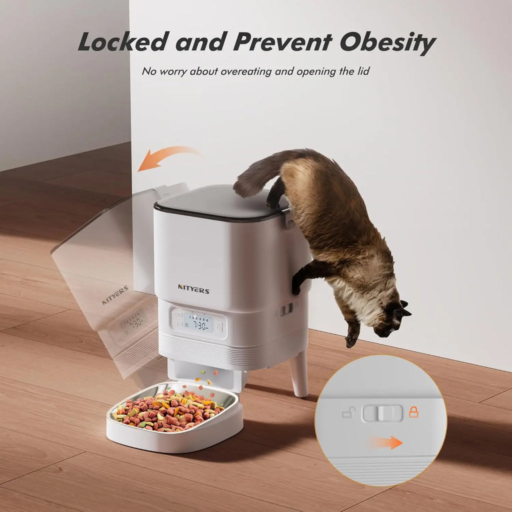 4.5L Smart Automatic Cat Feeder, App Remote Control Timed Pet Feeder for Cats & Dogs | Lilac pets