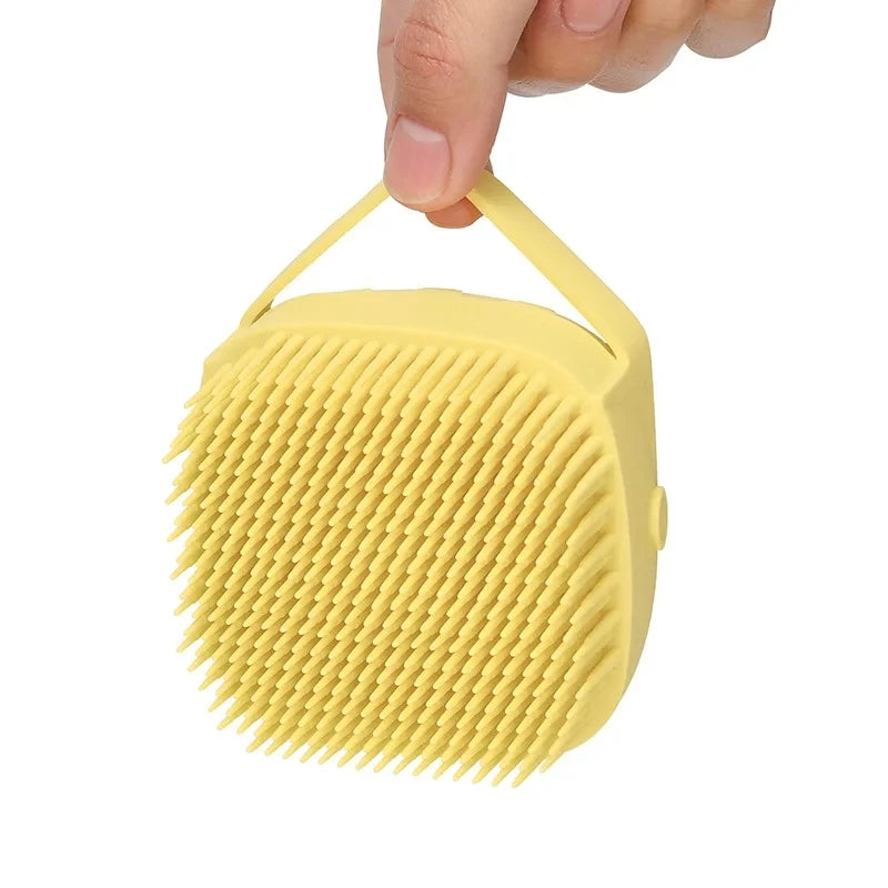 Soft Silicone Dog Cat Brush Pet Shampoo Massager Bath Brush | Lilac Pets