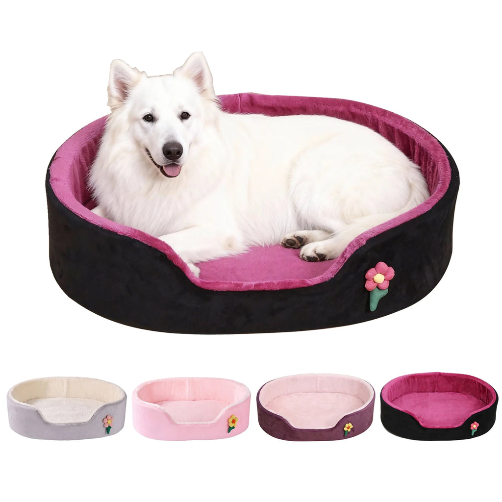 Winter Warm Detachable Dog Bed Elastic Round | Lilac Dogs