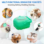 Soft Silicone Dog Cat Brush Pet Shampoo Massager Bath Brush | Lilac Pets