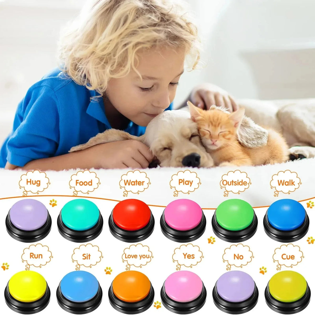 8/4/1 Uni Dog Communication Buttons Voice Recording, Button for Pet Training | Lilac Training