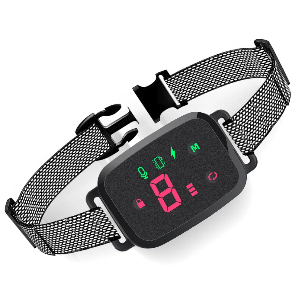 Smart Automatic Anti Barking Dog Collar HD Digital Display IP67 | Lilac training