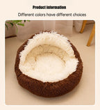 2 in 1 Soft Plush Pet Bed 50CM with Cover Round | Lilac Pets