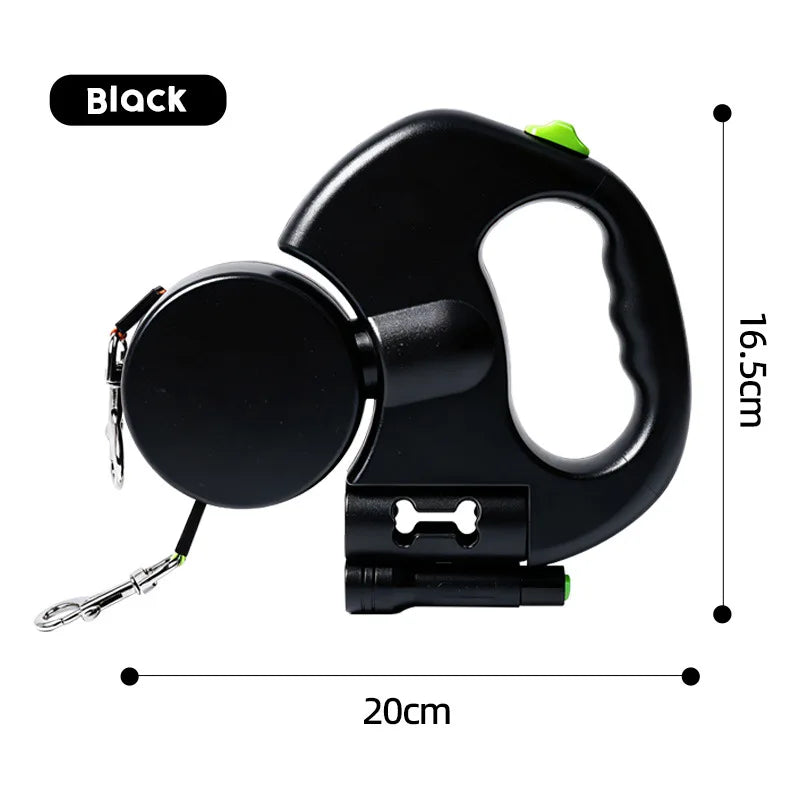 Double-Ended Retractable Pet Leash 8m Reflective Nylon Webbing 360° | Lilac Walk
