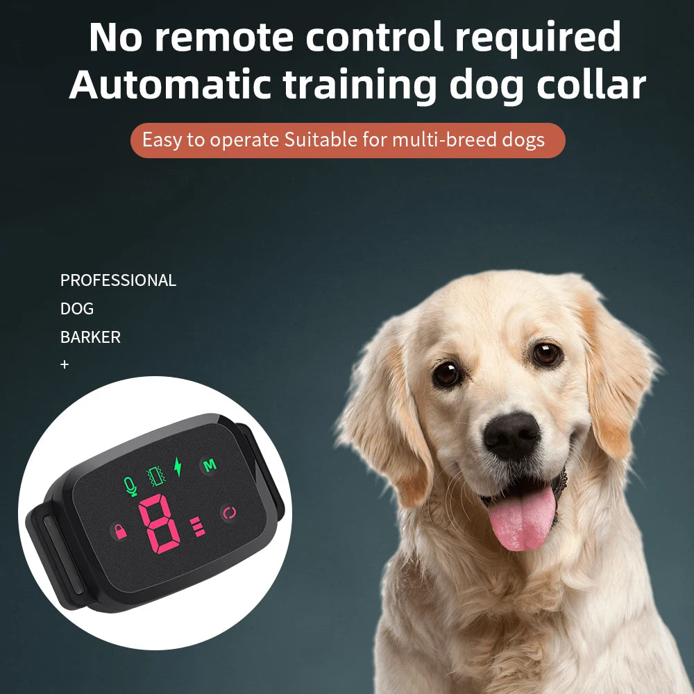 Smart Automatic Anti Barking Dog Collar HD Digital Display IP67 | Lilac training