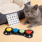 4PCS Dog Button Dog Communication Buttons With Nonslip Mat | Lilac training