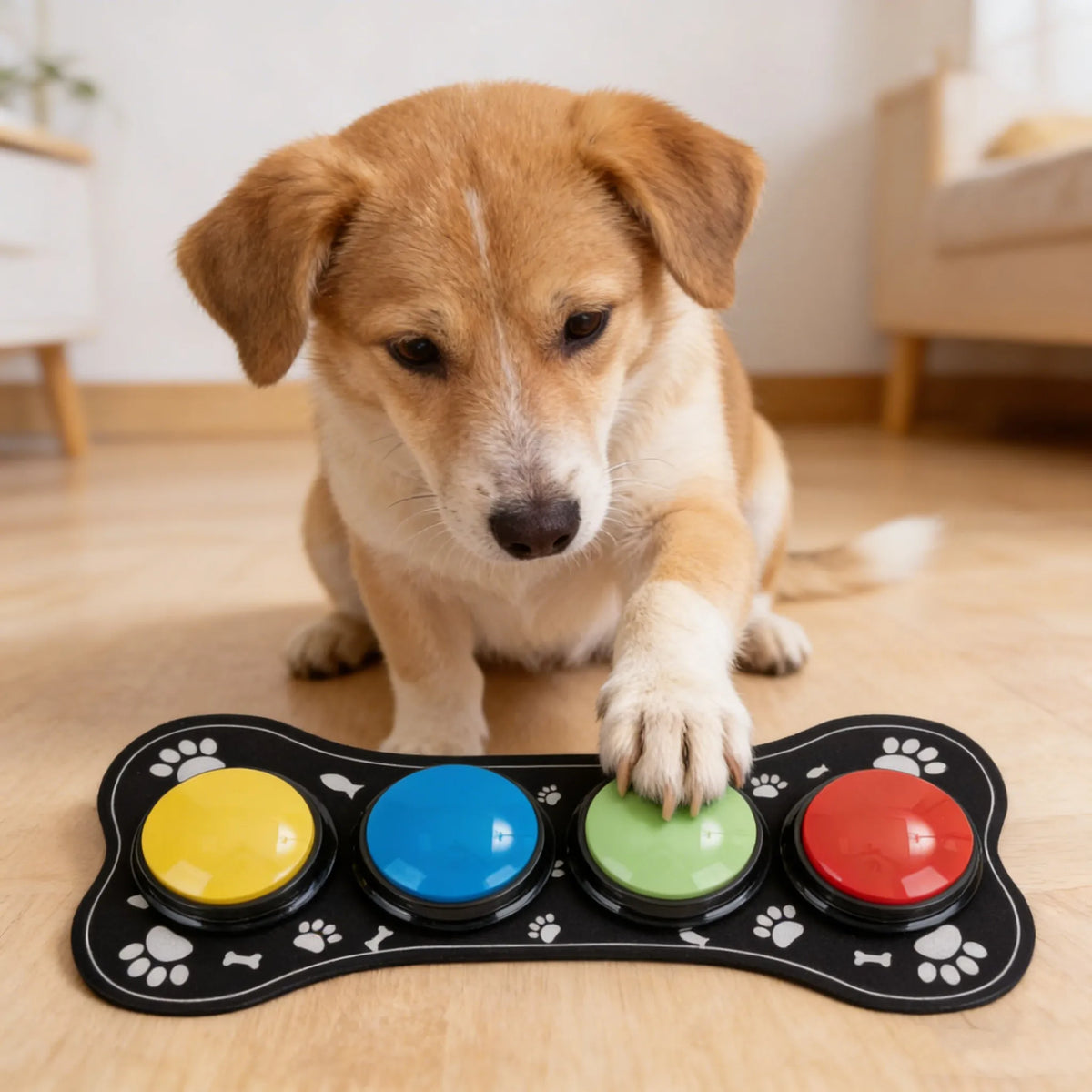 4PCS Dog Button Dog Communication Buttons With Nonslip Mat | Lilac training