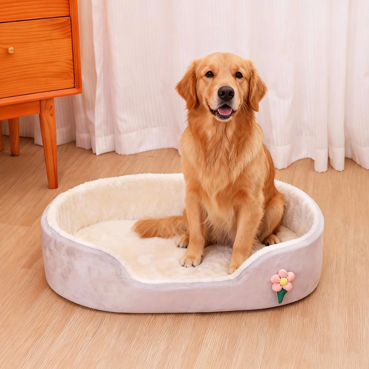 Winter Warm Detachable Dog Bed Elastic Round | Lilac Dogs