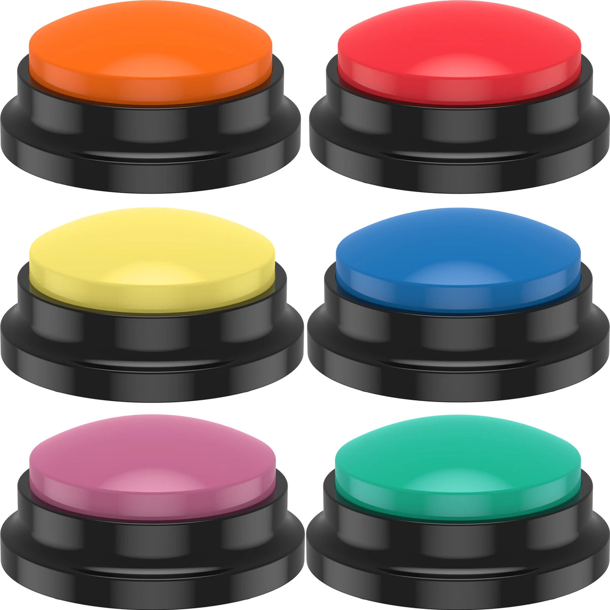 4/6 Pcs Dog Communication Buttons with Nonslip Mat Voice Recording Button for Pet Training Buzzer 30 Second Record Playback