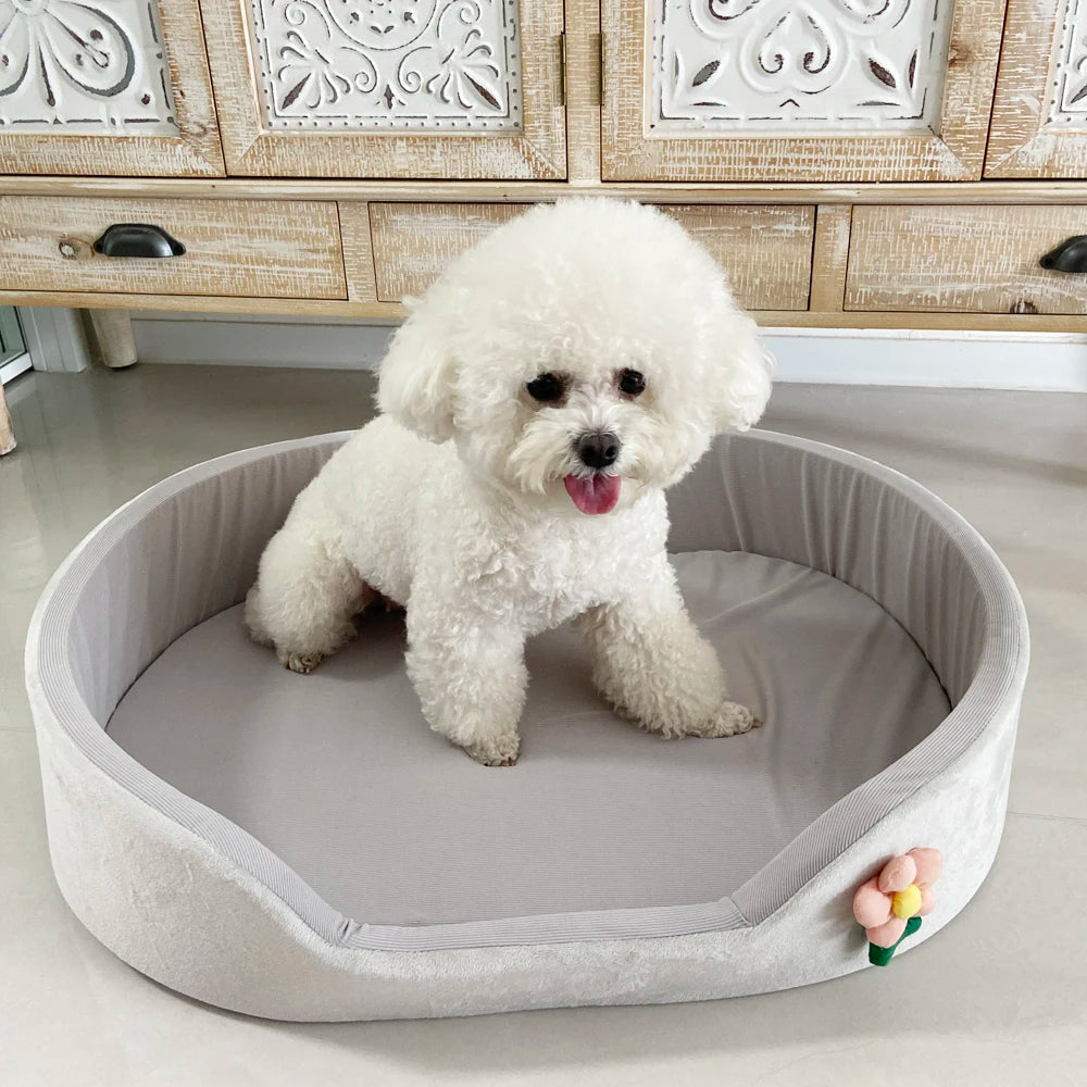 Winter Warm Detachable Dog Bed Elastic Round | Lilac Dogs