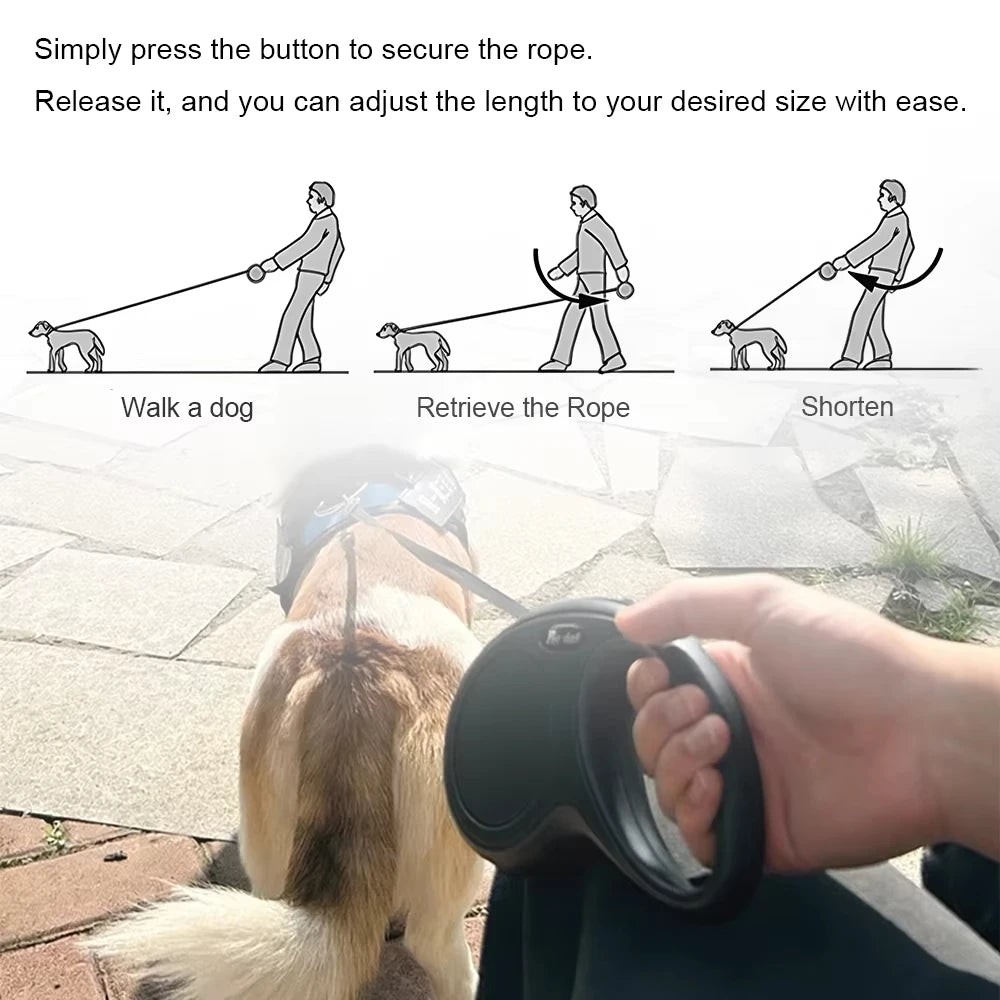 Pet Retractable Dog Leash, Automatic Extendable Pet Lead Rope for Small and Medium Dogs | Lilac Walk