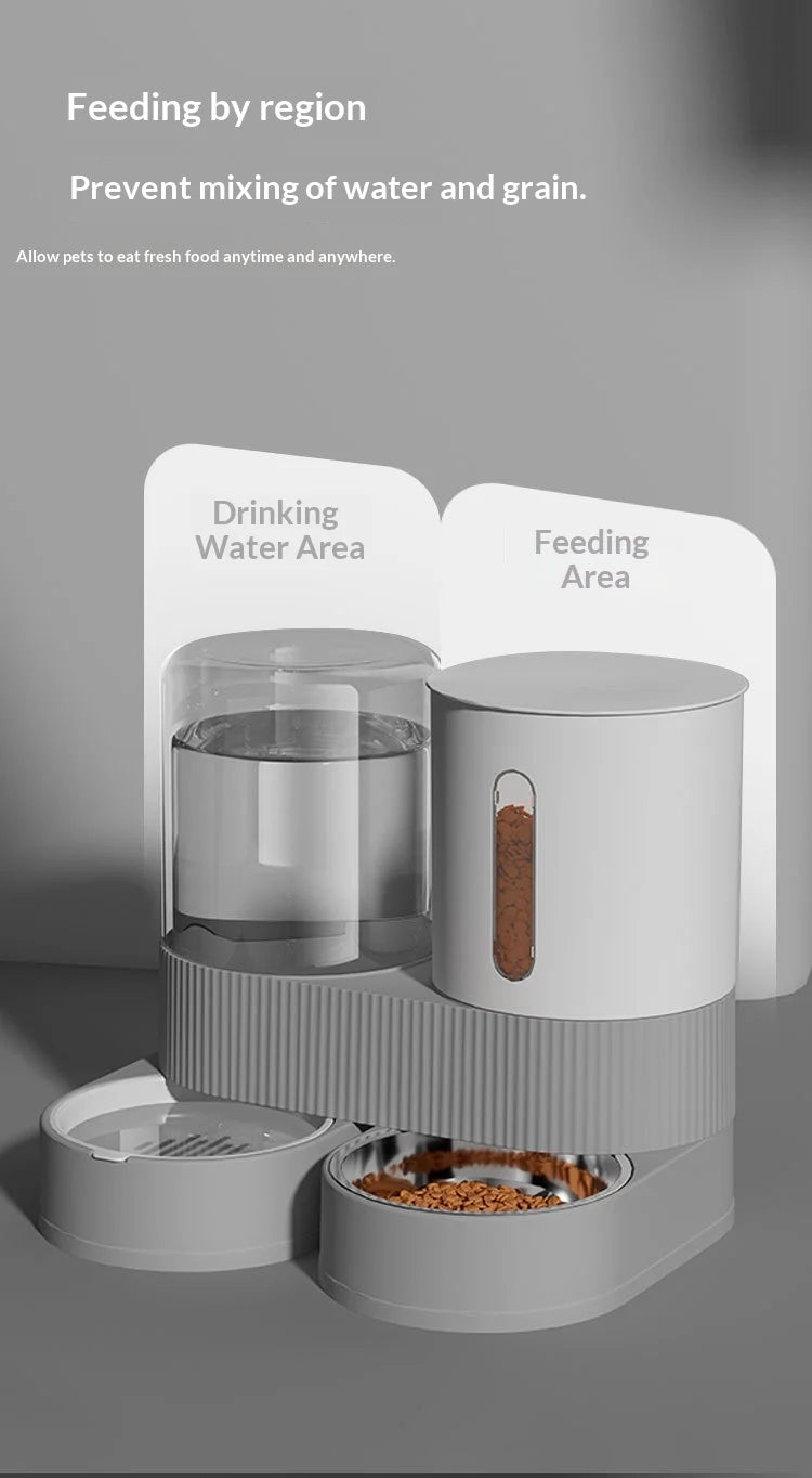 Large Capacity Automatic Pet Feeder and Water Dispenser All in One | Lilac Pets