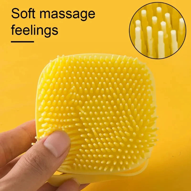 Soft Silicone Dog Cat Brush Pet Shampoo Massager Bath Brush | Lilac Pets