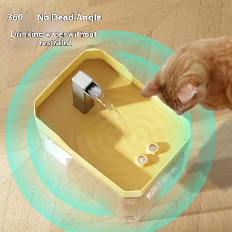 Cat Water Fountain with Auto Filter Transparent Anti-Dry | Lilac Fountain