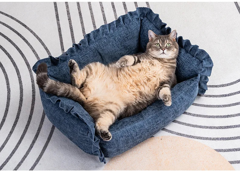 Pet Sofa Bed - Detachable Washable Small Dog and Cat Bed | Lilac Pets