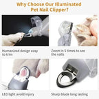 Professional LED Light Pet Nail Clipper | Lilac Pets