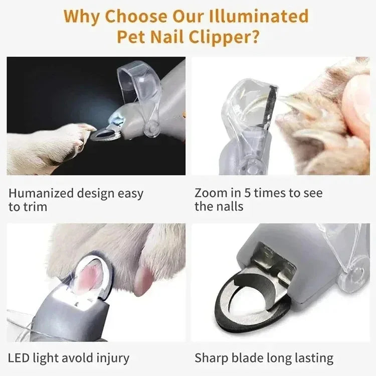 Professional LED Light Pet Nail Clipper | Lilac Pets