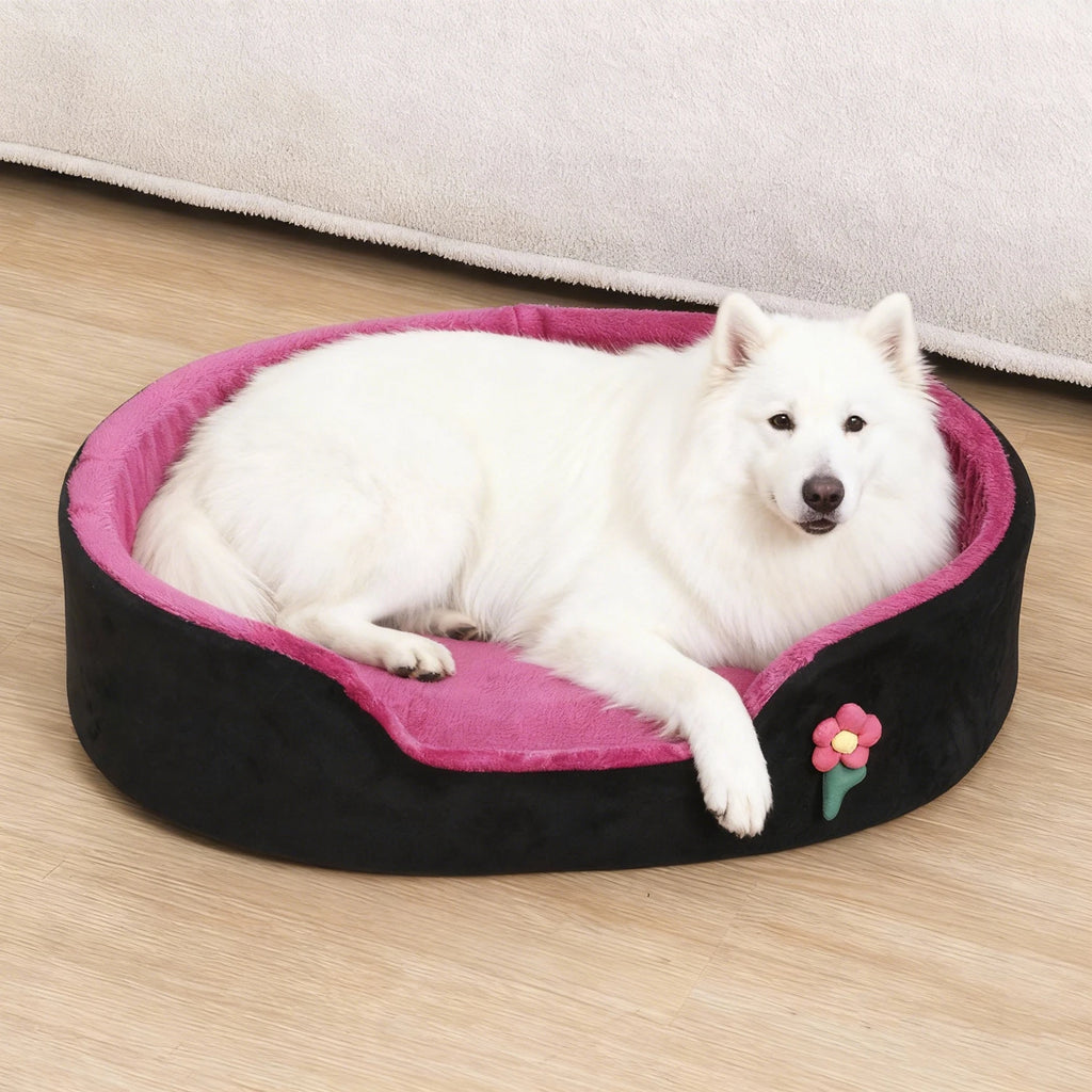 Winter Warm Detachable Dog Bed Elastic Round | Lilac Dogs