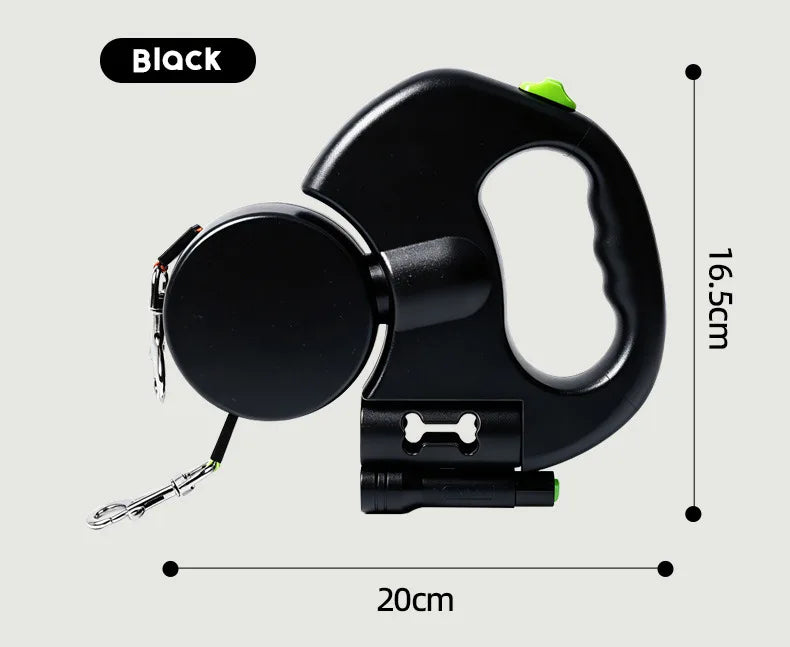 Double-Ended Retractable Pet Leash 8m Reflective Nylon Webbing 360° | Lilac Walk