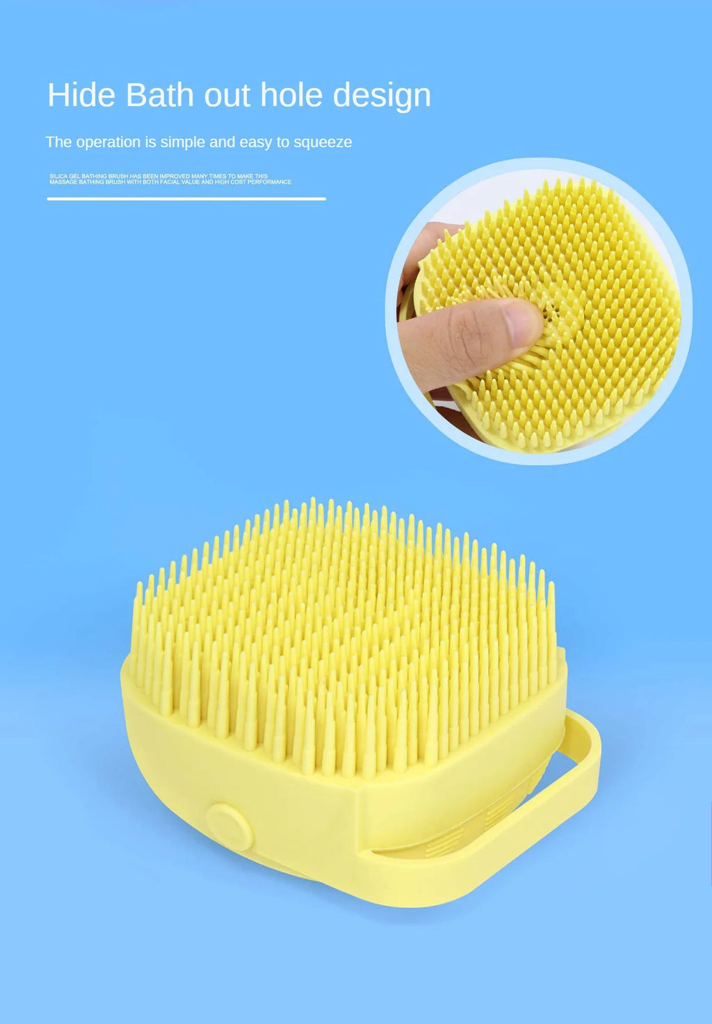 Soft Silicone Dog Cat Brush Pet Shampoo Massager Bath Brush | Lilac Pets