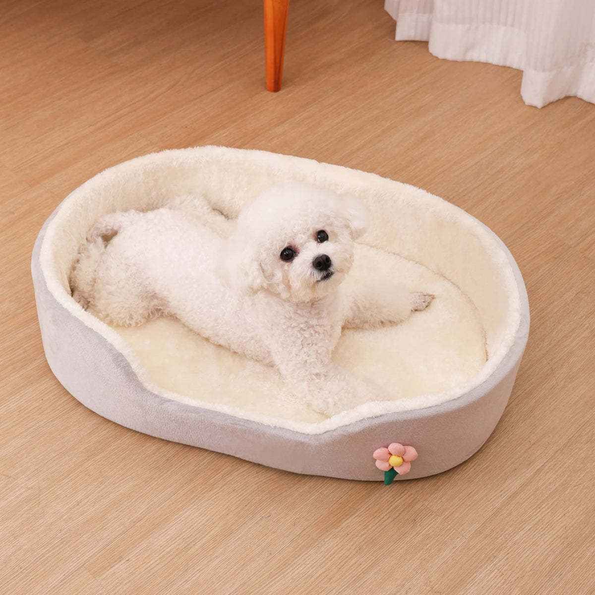 Winter Warm Detachable Dog Bed Elastic Round | Lilac Dogs
