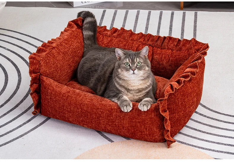 Pet Sofa Bed - Detachable Washable Small Dog and Cat Bed | Lilac Pets