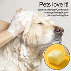 Pet Bathing Brush Soft Silicone Massager | Lilac Pets