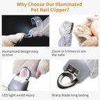 Professional Pet Nail Clipper Scissors With LED | LILAC CLIN